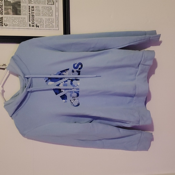 adidas Tops - Baby Blue adidas flowery logo hoodie